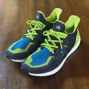 Male Adidas UltraBoost 2.0 Solar Slime Multicolor Size 13 Sneakers AQ4002 2015